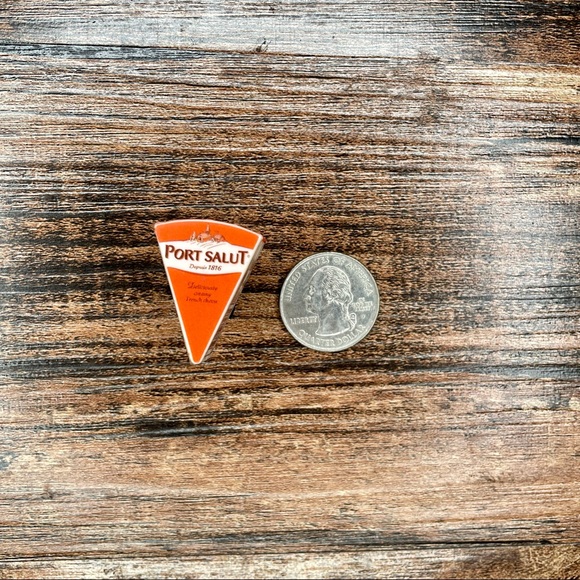 Port Salut Cheese Pin | Handmade | Mini Brands | NWOT | Quirky | Fun - Picture 15 of 16